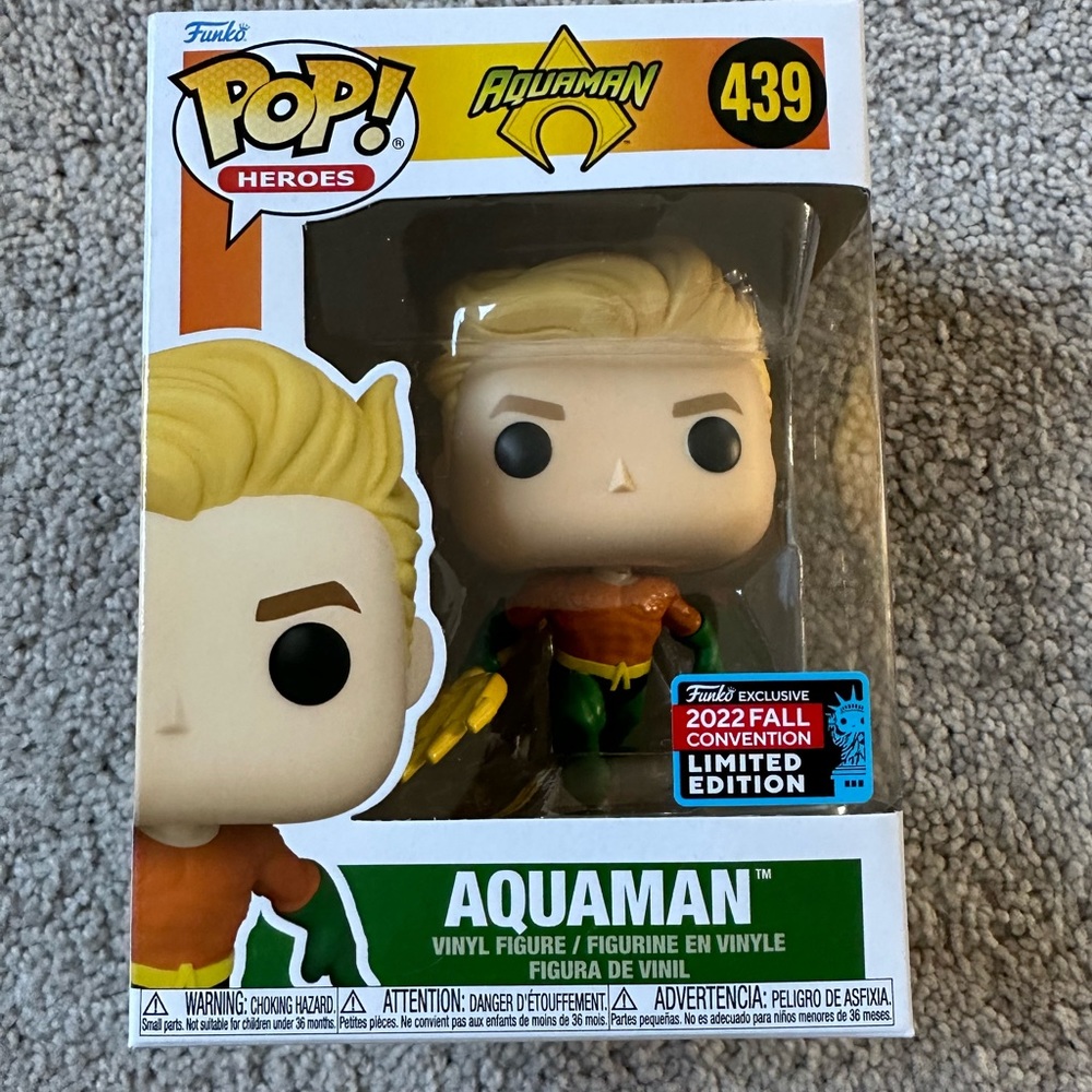 Funko Pop Aquaman 439 2022 Fall Convention Limited Edition **New**
